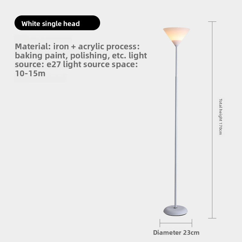 Torchiere Floor Lamp with Reading Light – Modern Black Metal 2-Light Floor Lamp, Gooseneck Reading Lamp, Frosted Glass Shade, Tall Standing Lamp for Living Room Bedroom Office